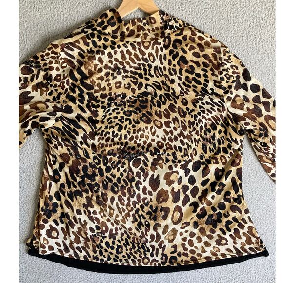 Vintage Slinky Brand Tank Top Jacket Set 1X Matching Animal Leopard Stretch USA - Picture 9 of 16